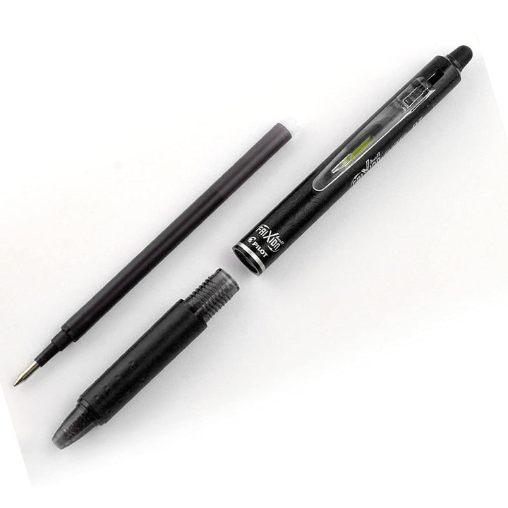 PILOT - Set de 3 Bolígrafos FriXion Ball Clicker Borrables y Recargables 0.7 mm. Negro
