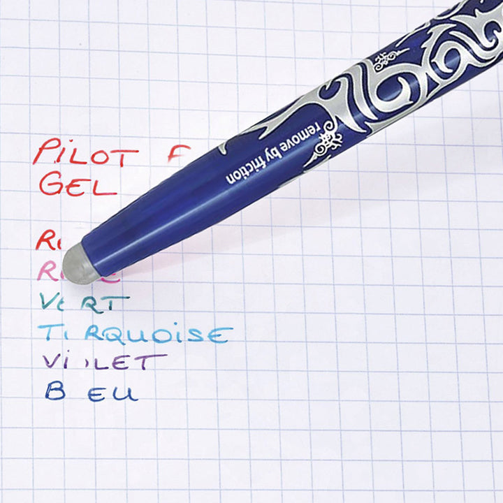 PILOT - Set de 3 Bolígrafos FriXion Ball Borrables y Recargables 0.7 mm Anti Fatiga. Azul
