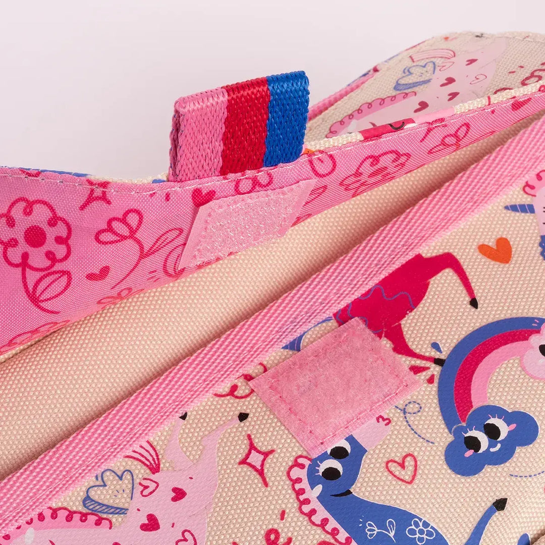 Milan Flowicorn - Estuche Portatodo Triple con Cuatro Cremalleras para Material Escolar