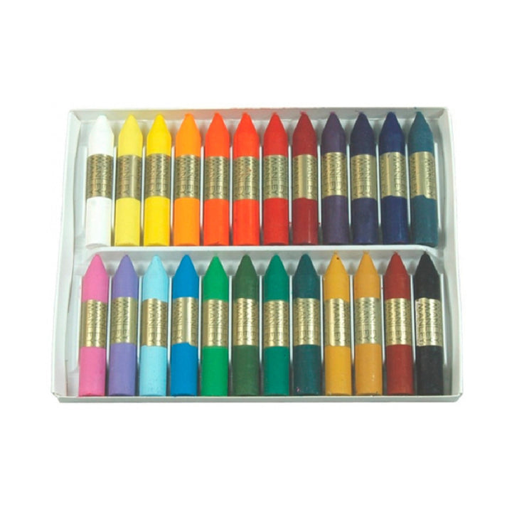 MANLEY - Lapices Cera Manley Caja de 24 Colores Surtidos