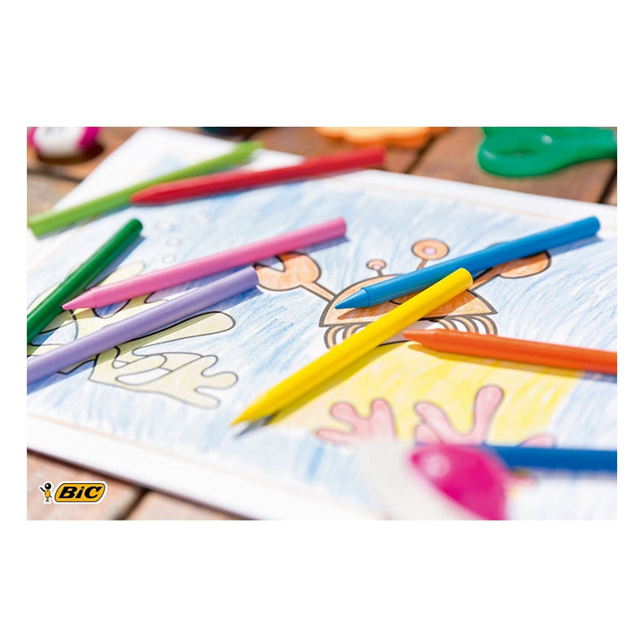 PLASTIDECOR - Lapices Cera Plastidecor Caja de 12 Colores Surtidos