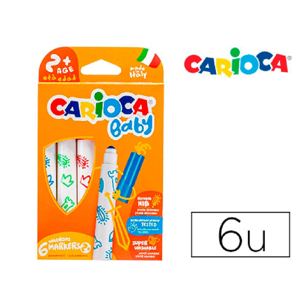 CARIOCA - Rotulador Carioca Baby 2 Anos Caja 6 Colores Surtidos