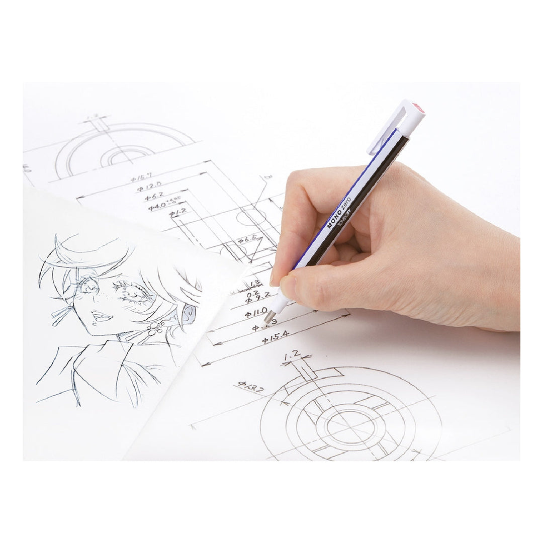 TOMBOW - Portagomas Tombow Monocromo Zero Punta Redonda 2.3 mm Diametro