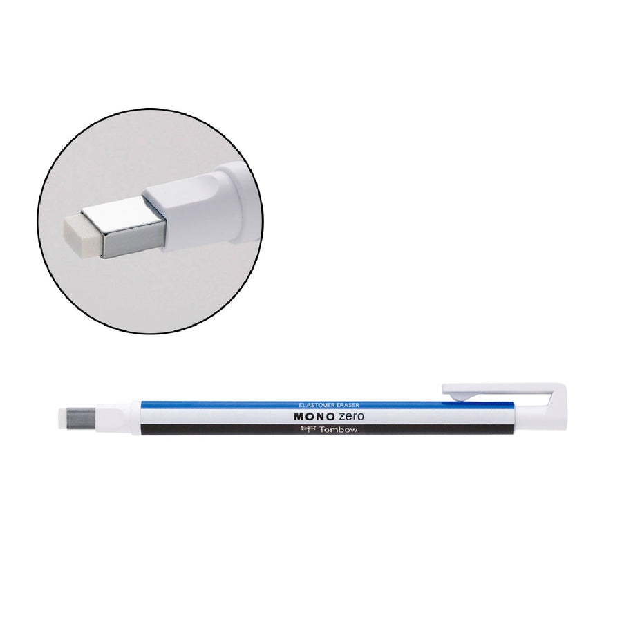 TOMBOW - Portagomas Tombow Con Clip Mono Zero Punta Rectangular 2.5x5 mm