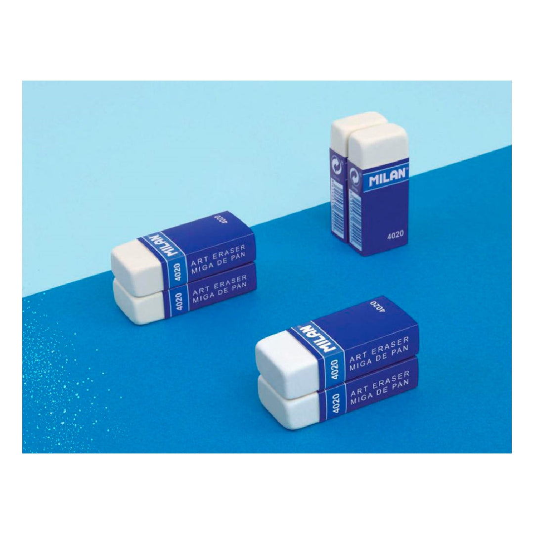 MILAN - Goma de Borrar Milan 4020 Miga de Pan Blister de 2 Unidades