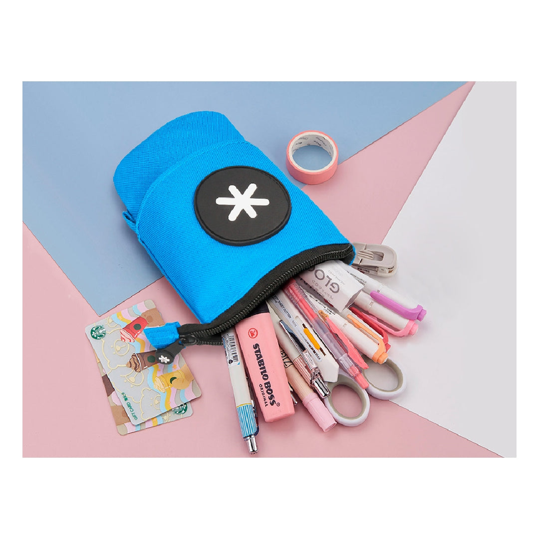 ANTARTIK - Estuche Escolar Portatodo Cubilete. Azul