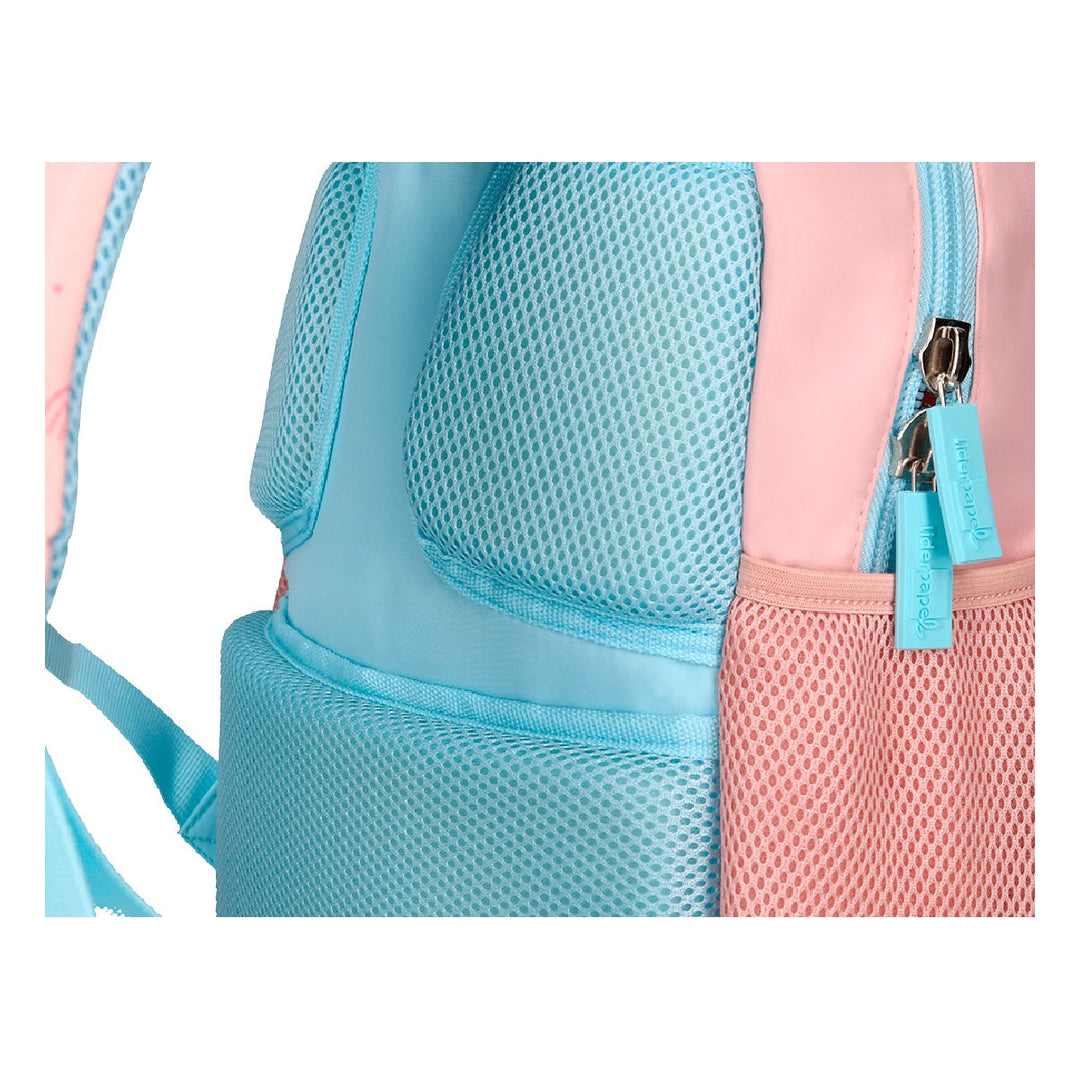 LIDERPAPEL - Cartera escolar liderpapel moc hila multibolsillo infantil rainbows rosa 350x110x270 mm. 