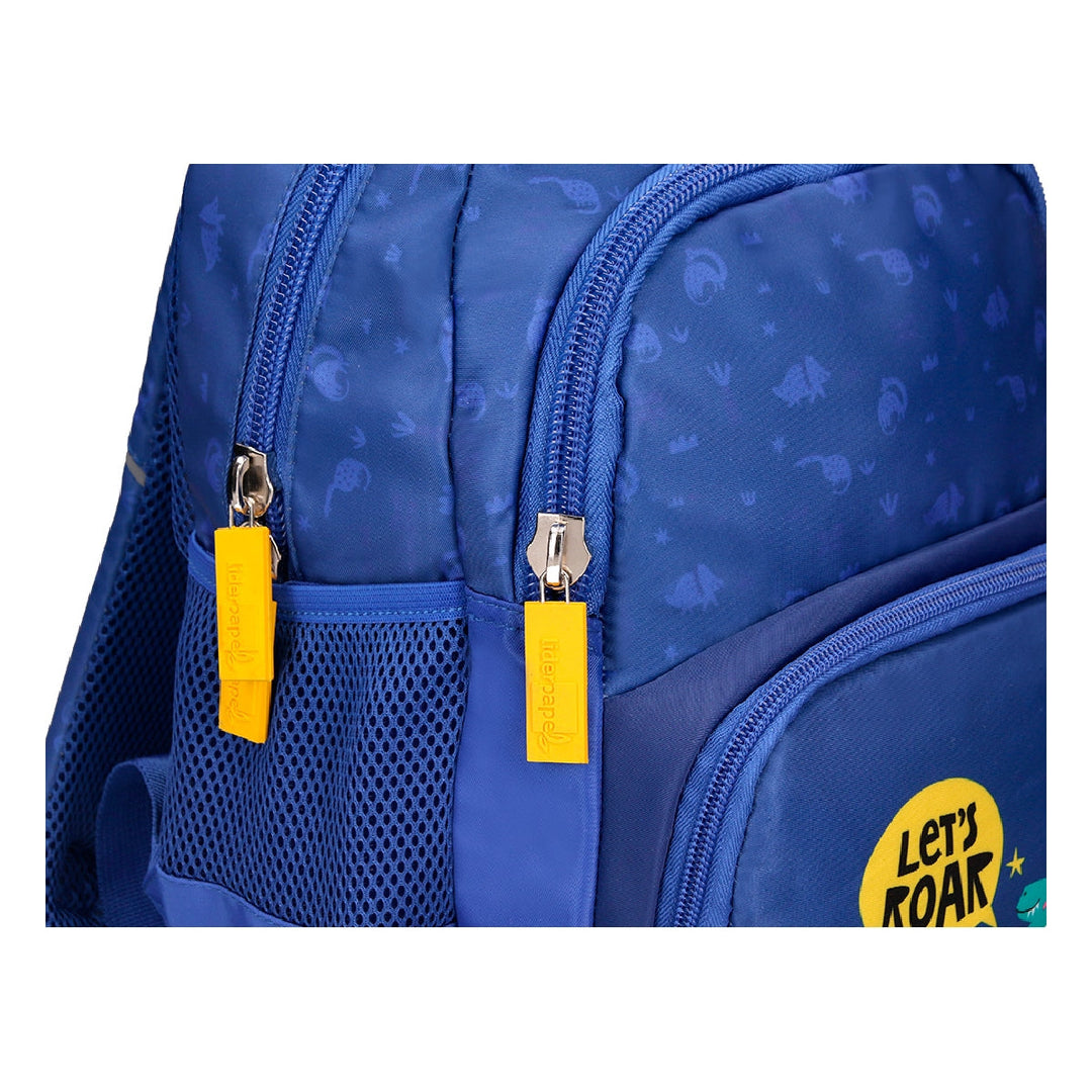 LIDERPAPEL - Cartera escolar liderpapel moc hila multibolsillo infantil dino azul 350x110x270 mm. 