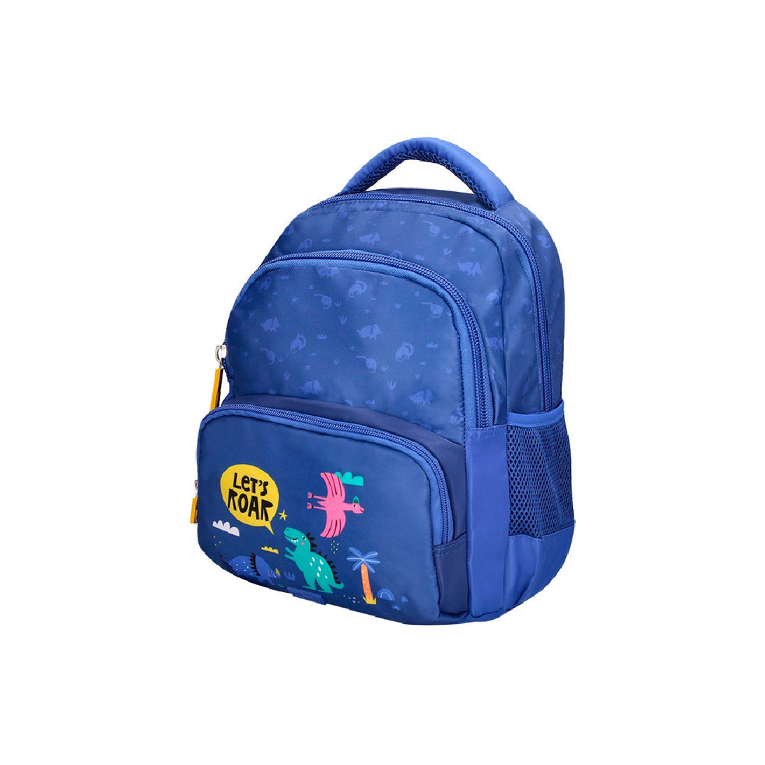 LIDERPAPEL - Cartera escolar liderpapel moc hila multibolsillo infantil dino azul 350x110x270 mm. 