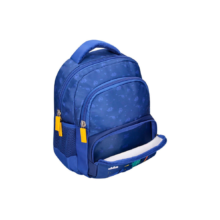 LIDERPAPEL - Cartera escolar liderpapel moc hila multibolsillo infantil dino azul 350x110x270 mm. 