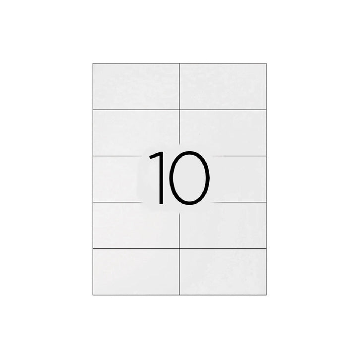 Q-CONNECT - Etiqueta Adhesiva Q-Connect Kf10658 Tamano 105x57 mm Fotocopiadora Laser Ink-Jet Caja Con 100 Hojas Din A4