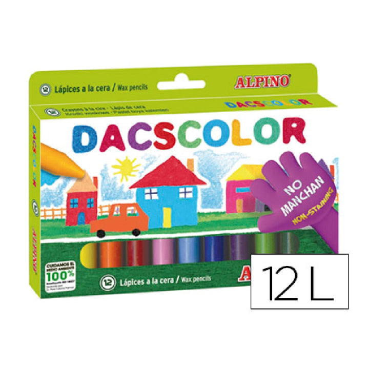 CERA - Lapices Cera Dacscolor Caja de 12 Colores