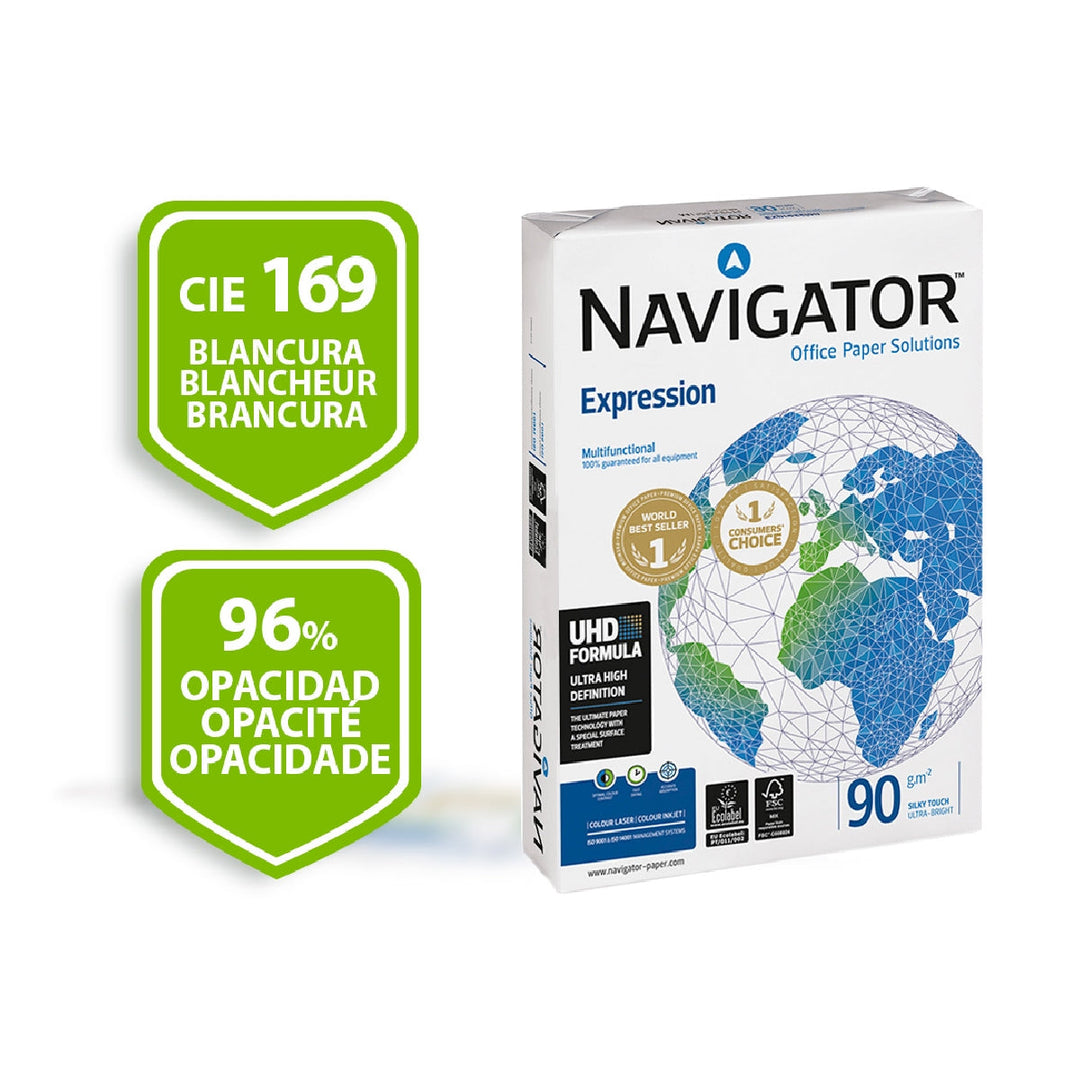NAVIGATOR - Papel Fotocopiadora Navigator Din A4 90 Gramos Paquete de 500 Hojas