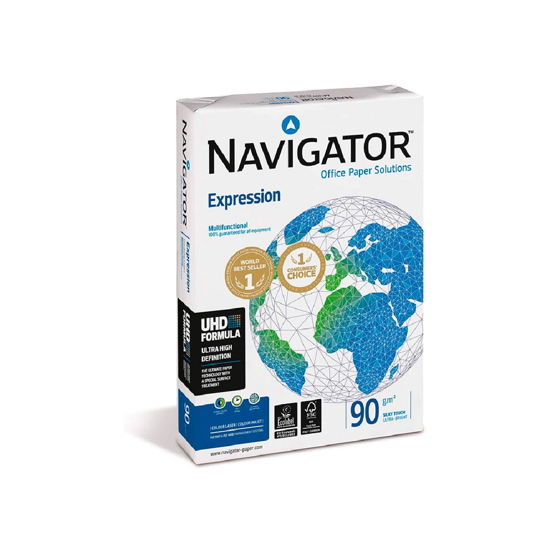 NAVIGATOR - Papel Fotocopiadora Navigator Din A4 90 Gramos Paquete de 500 Hojas