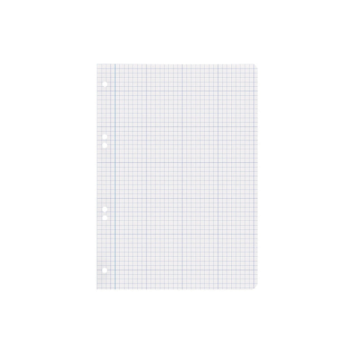 LIDERPAPEL - Recambio Liderpapel Cuarto 100 Hojas 60g/M2 Cuadro 6mm Con Margen 6 Taladros