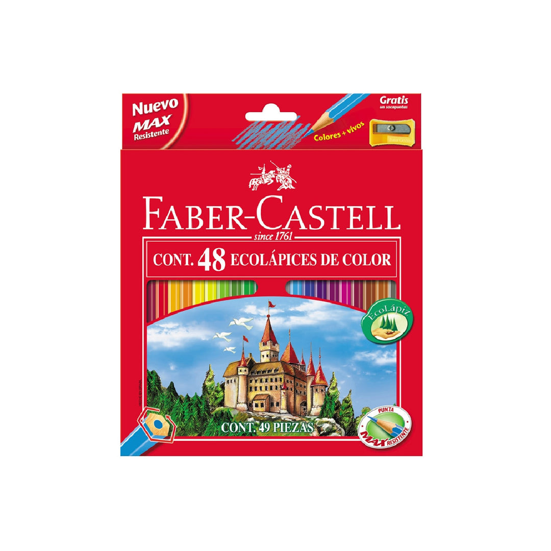 FABER CASTELL - Lapices de Colores Faber-Castell C/48 Colores Hexagonal Madera Reforestada
