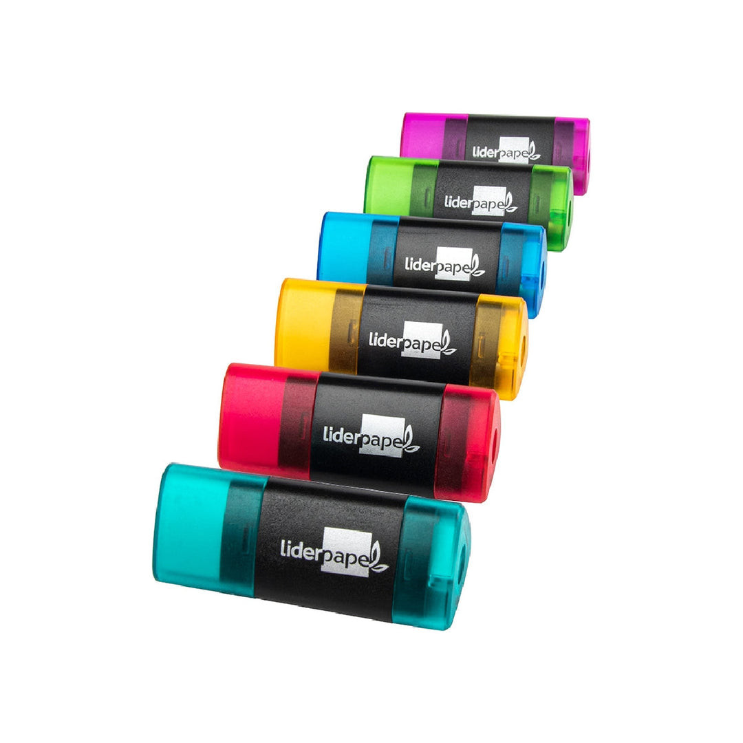 LIDERPAPEL - Goma de Borrar Liderpapel Triangular Con Sacapuntas.