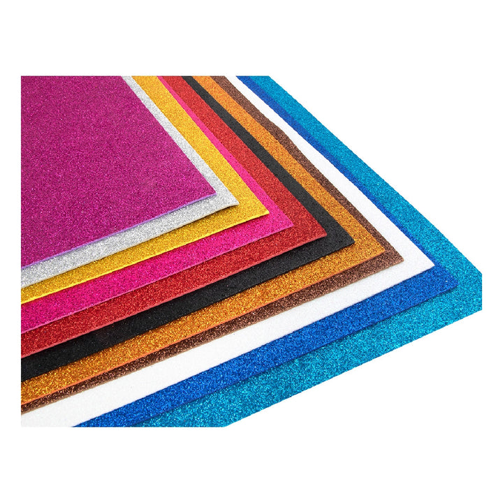 LIDERPAPEL - Goma Eva Con Purpurina Liderpapel 50x70cm 60g/M2 Espesor 2mm Violeta