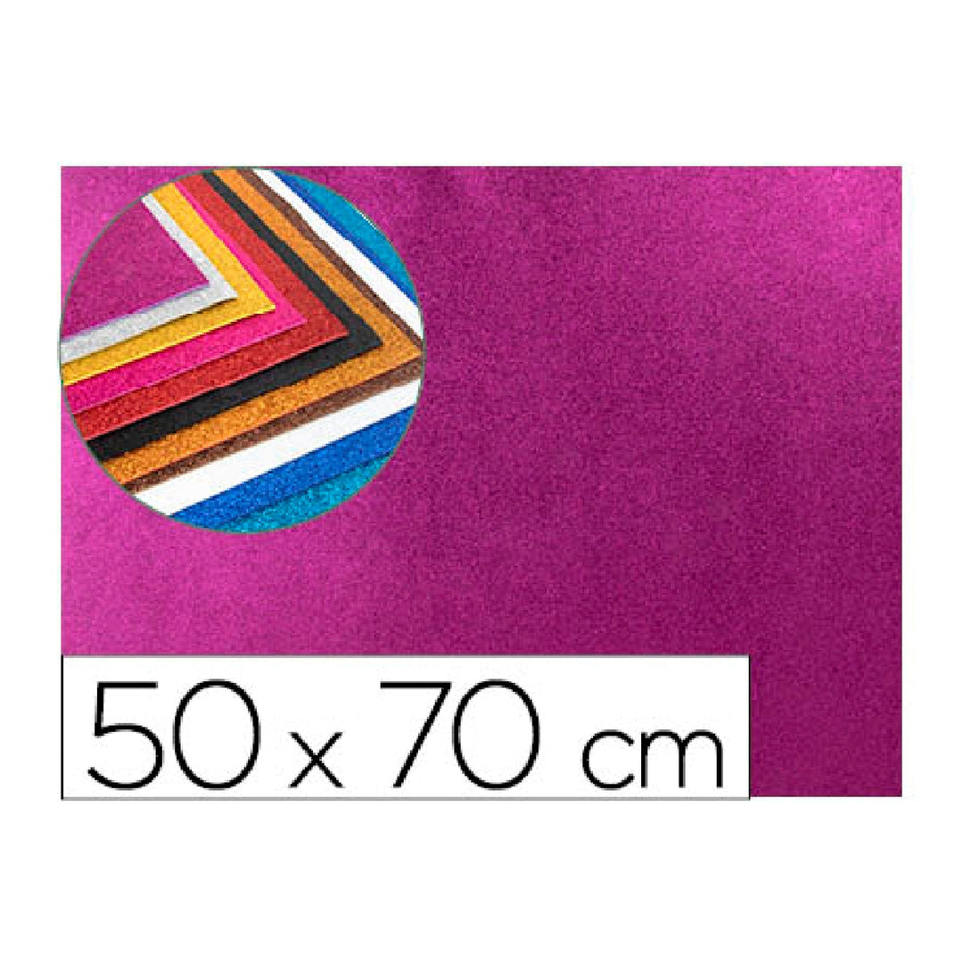 LIDERPAPEL - Goma Eva Con Purpurina Liderpapel 50x70cm 60g/M2 Espesor 2mm Violeta