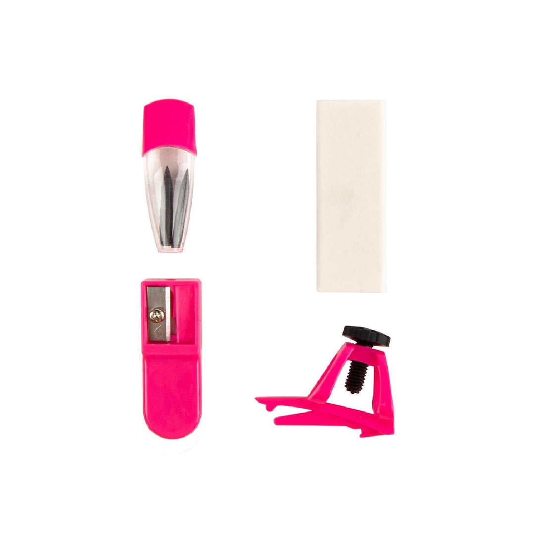 LIDERPAPEL - Compas Liderpapel Adaptador Universal Minas Afilaminas y Goma Colores Surtidos