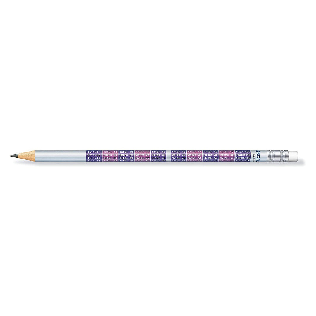 STAEDTLER 1822-KP72 - Set 2 Lápices Escolares 2HB con las Tablas de Multiplicar y Goma de Borrar