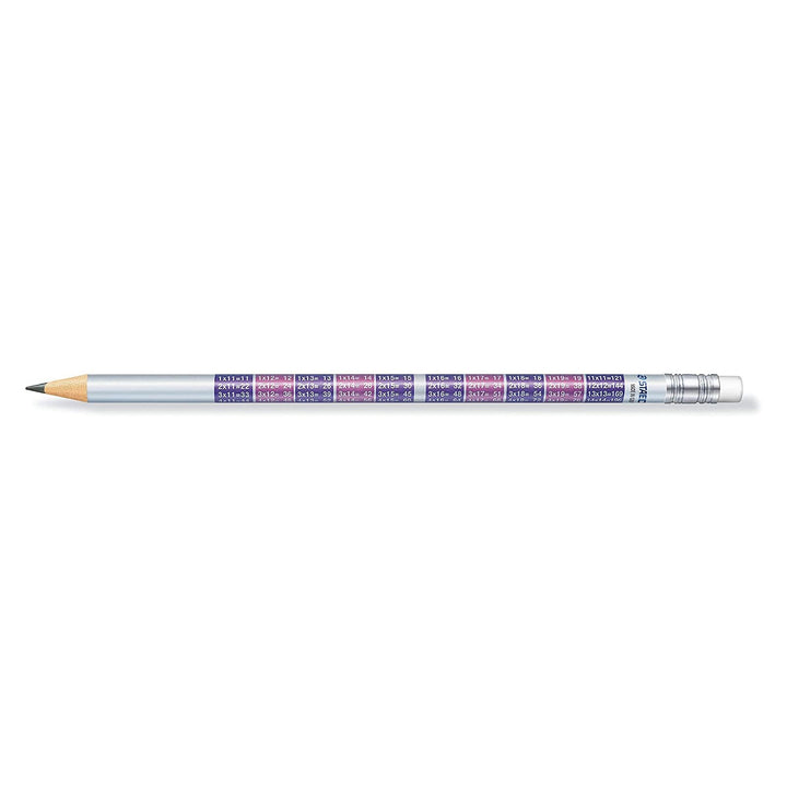 STAEDTLER 1822-KP72 - Set 2 Lápices Escolares 2HB con las Tablas de Multiplicar y Goma de Borrar