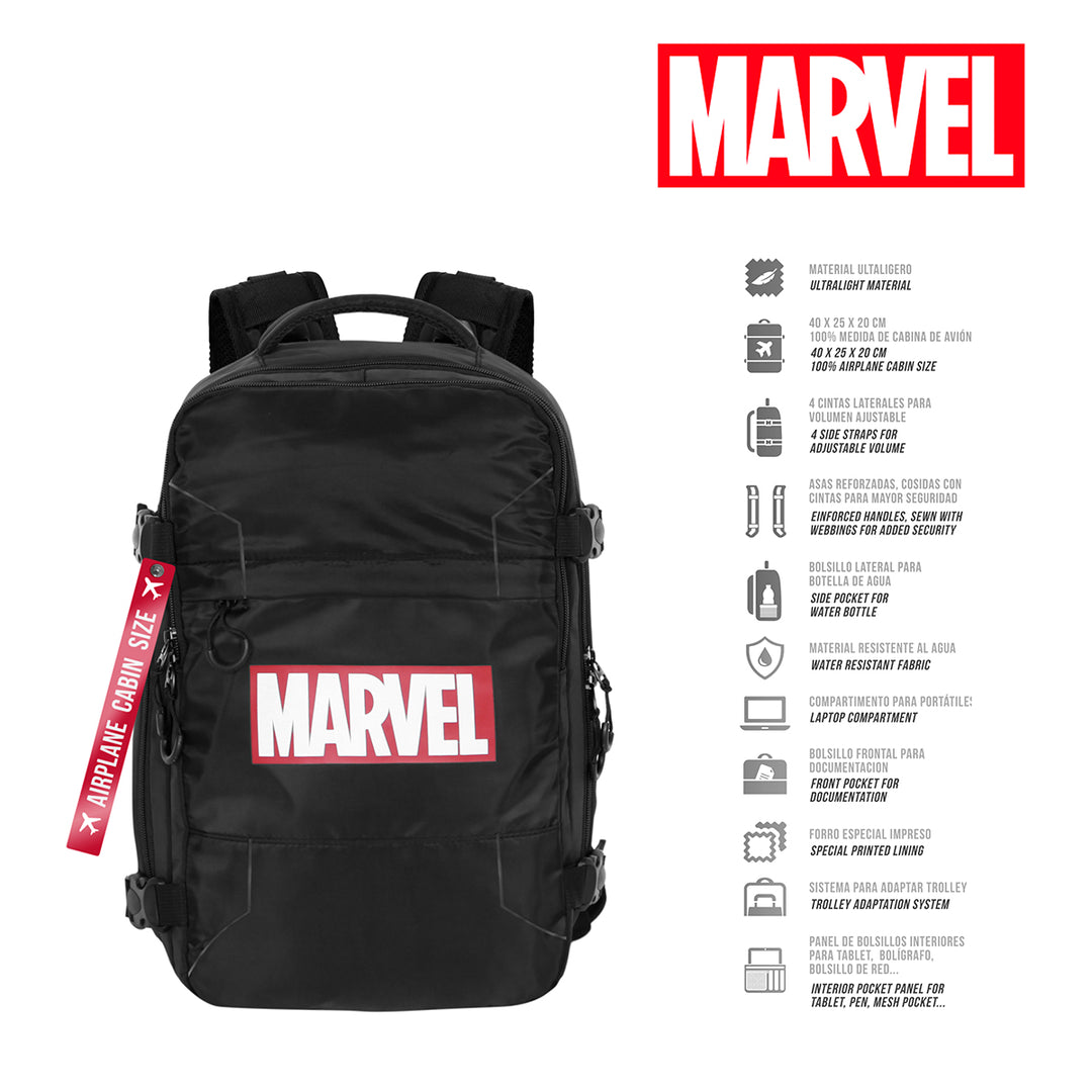 PRO-DG - Mochila Mercury 20L de Cabina Bajo Asiento Avión. Ligera e Impermeable. Black