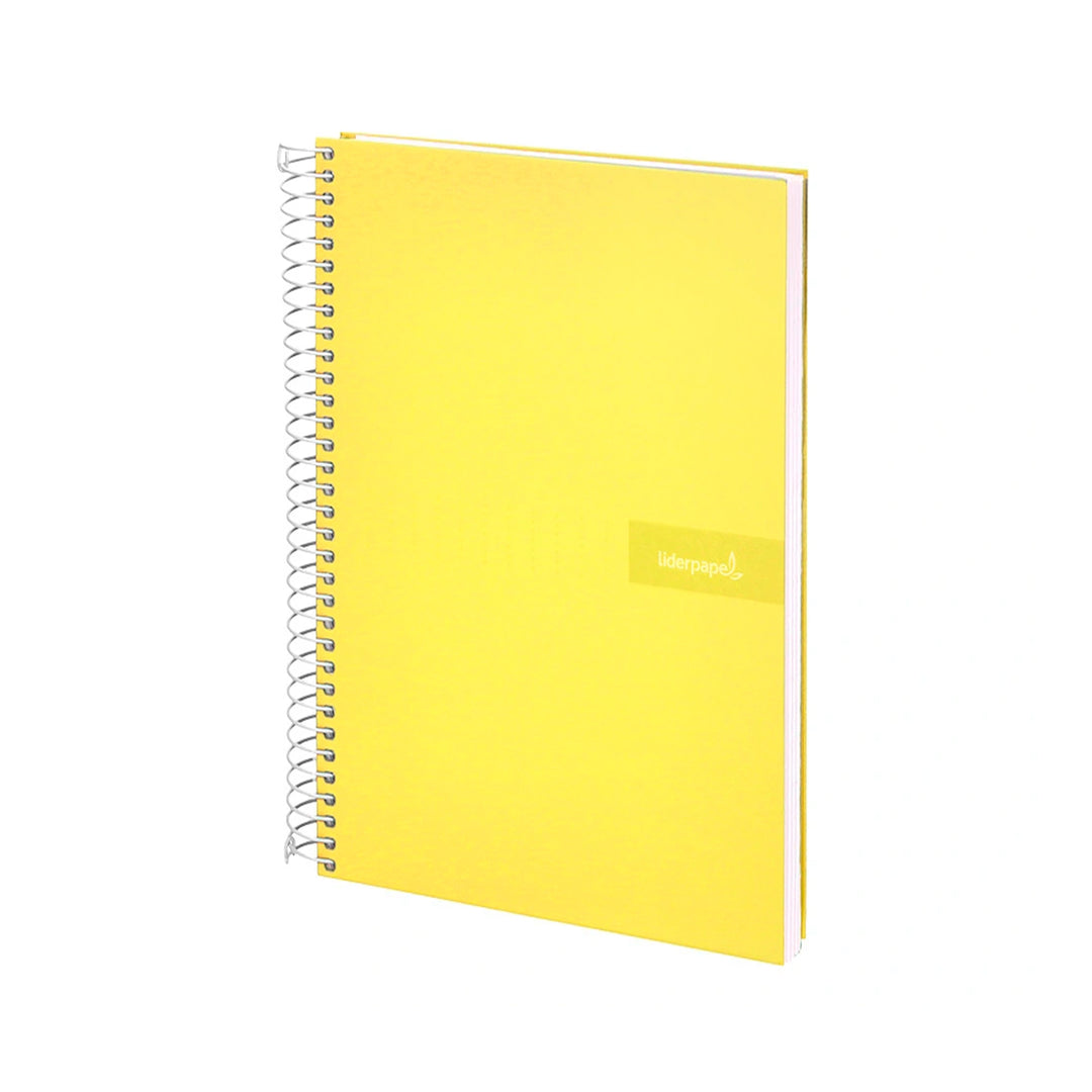 LIDERPAPEL - Cuaderno Espiral A4 con Margen 80h 90gr. AMARILLO
