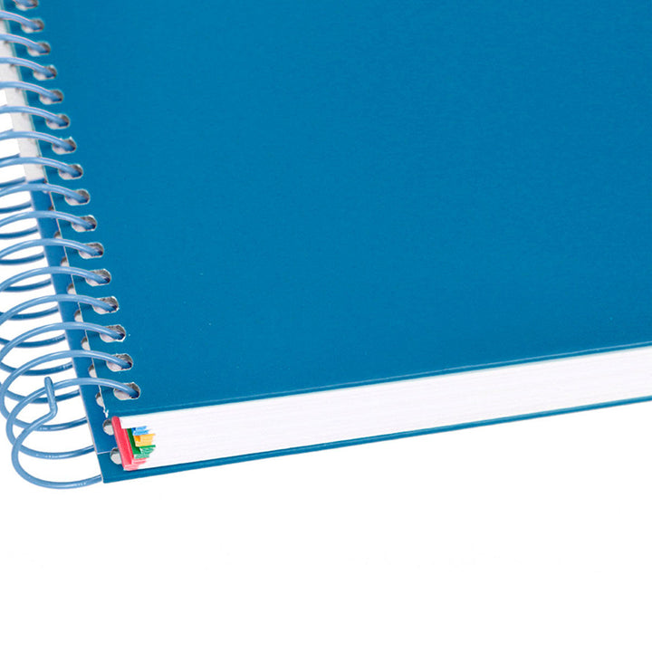 Antartik - Libreta Cuadriculada A4 con Espiral y Tapa Dura. 5 Bandas de Colores. Azul Marino