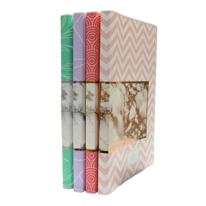 OFFICE BOX North Glace - Carpeta de Fundas A4 con Tapas Flexibles. Incluye 20 Fundas. Rosa