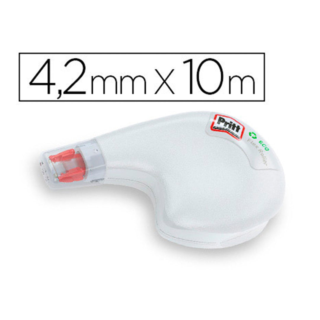 PRITT Eco Flex - Cinta Correctora Roller 4.2 mm. Carcasa 100% Reciclada