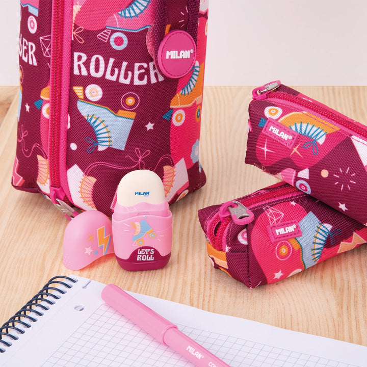 MILAN ESPECIAL ROLLER - Expositor 16 Afilaborras Combinación de Goma y Sacapuntas