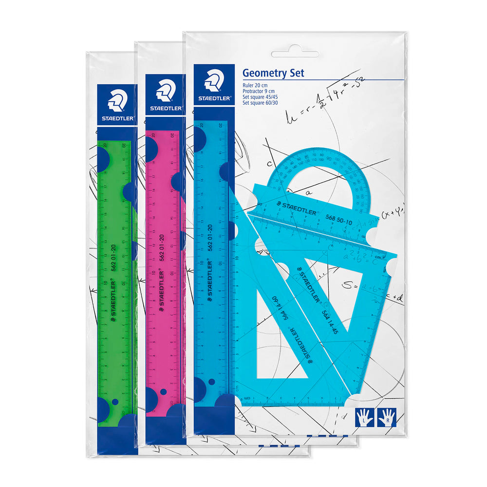 STAEDTLER - Set de Geometria Ambidiestro en color Neon. Verde
