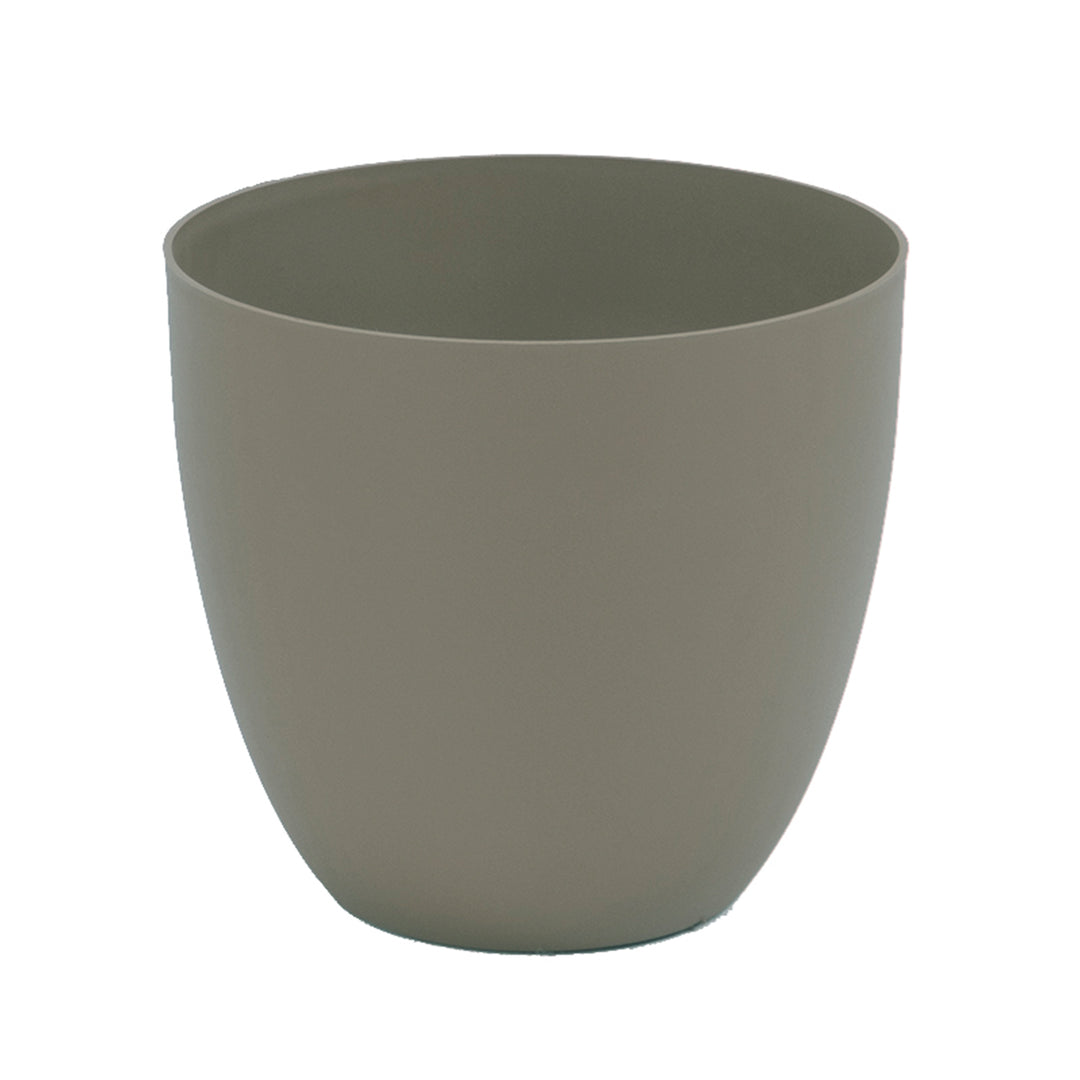 Plastiken TES - Maceta Redonda Cuenco Diámetro 32 cm Capacidad 17.5L. Taupe