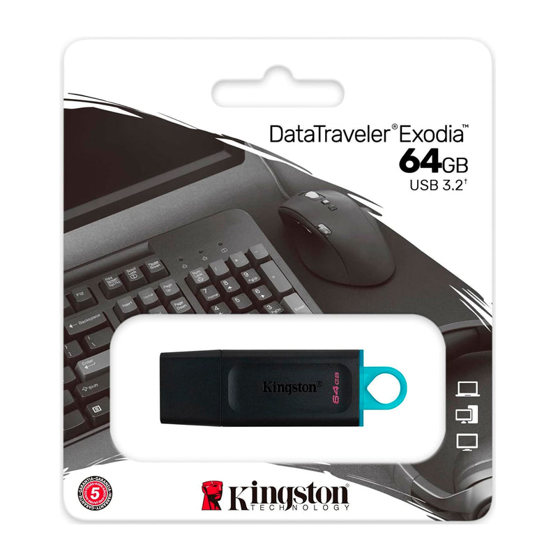 Kingston DTX - Memoria Flash USB-C 3.2 DataTraveler Exodia 64GB Negro