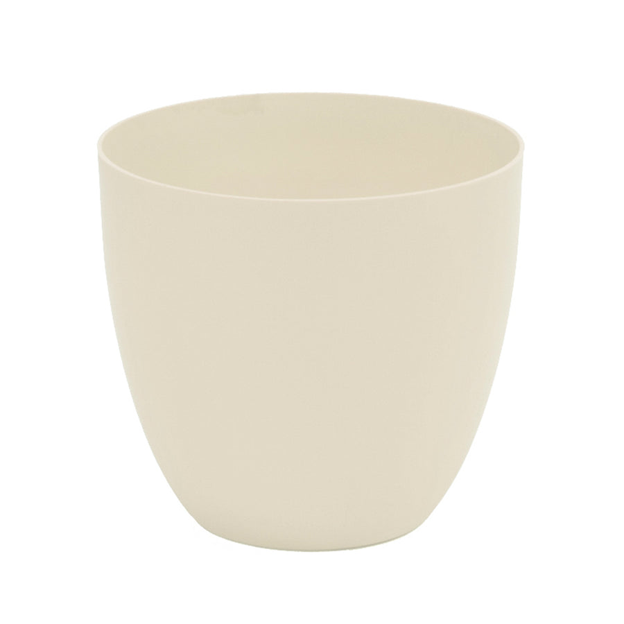 Plastiken TES - Maceta Redonda Cuenco Diámetro 32 cm Capacidad 17.5L. Ecru