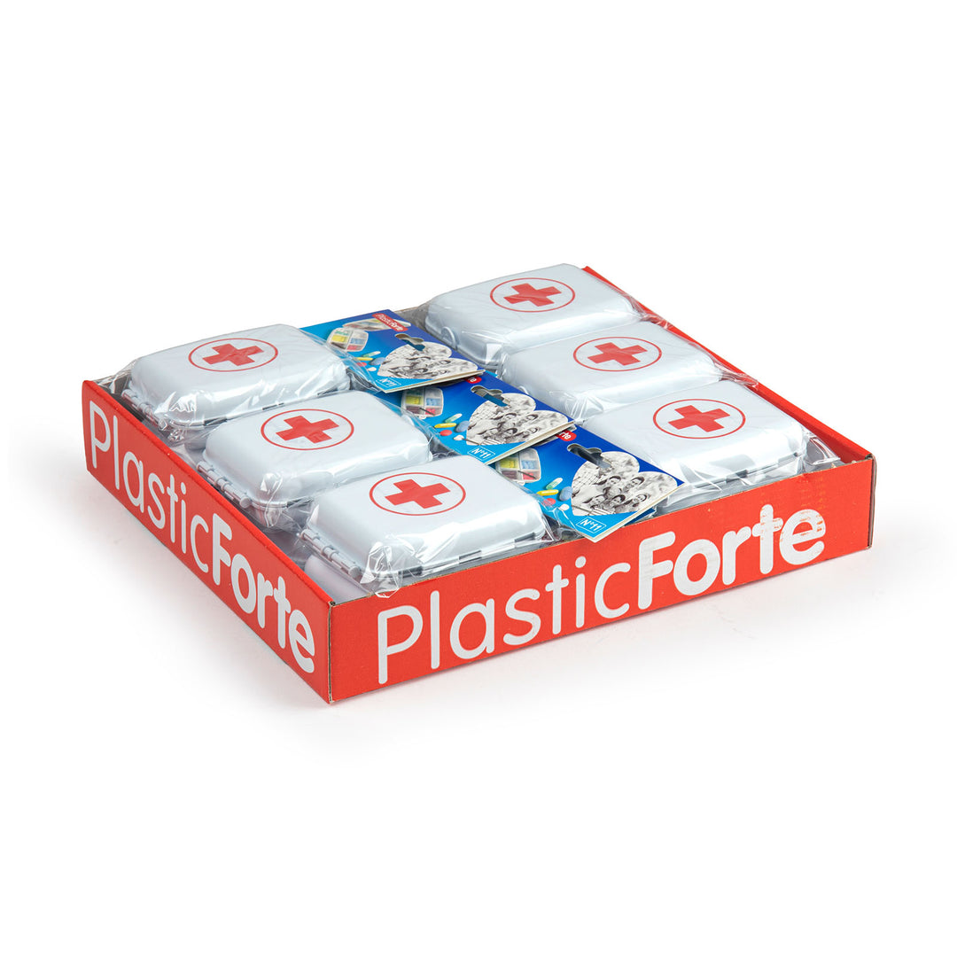 Plastic Forte - Juego de 2 Pastilleros de Viaje Nº 11 con 12 Compartimentos