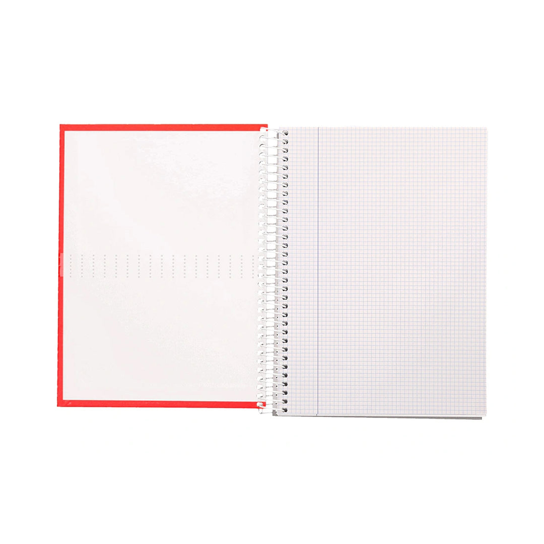 LIDERPAPEL - Cuaderno Espiral A4 con Margen 80h 90gr. ROJO
