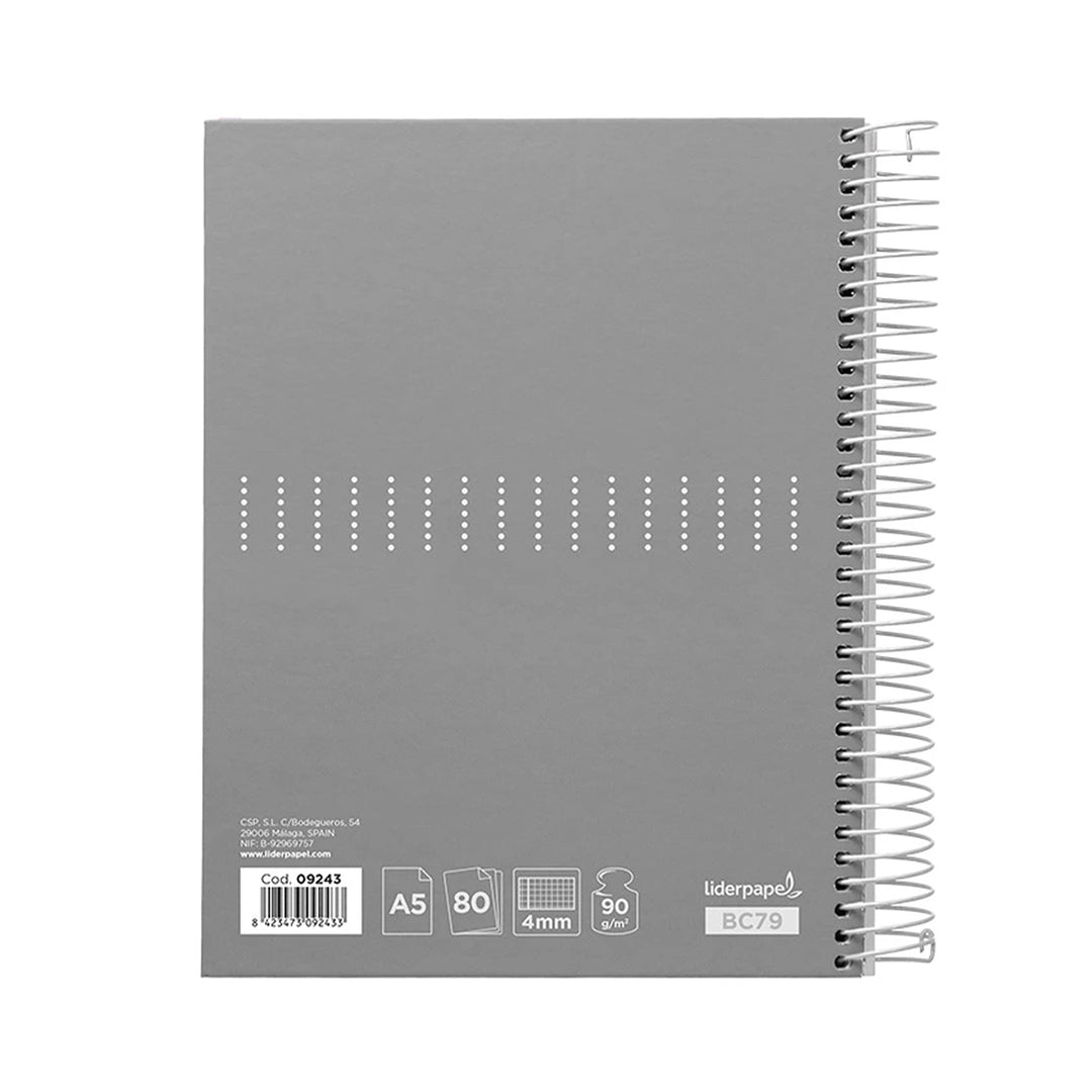 LIDERPAPEL - Cuaderno Espiral A4 con Margen 80h 90gr. ROJO