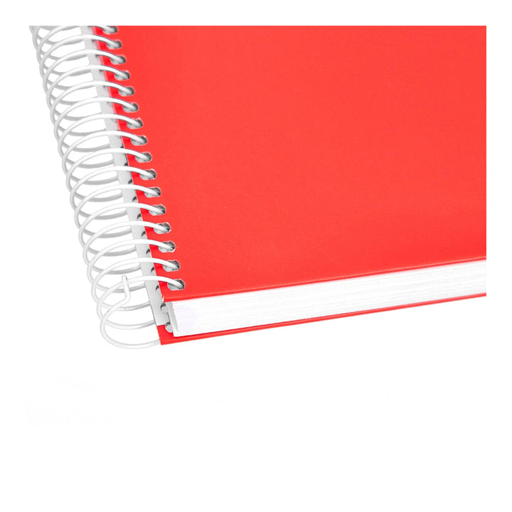 LIDERPAPEL - Cuaderno Espiral A4 con Margen 80h 90gr. ROJO