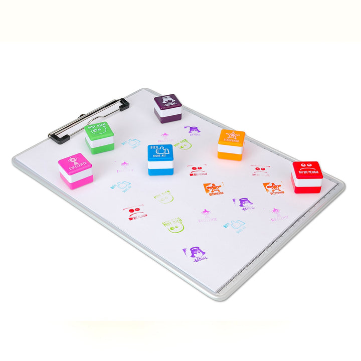 Office Box - Set de 6 Sellos de Motivación Especial Profesores. Idioma Catalán