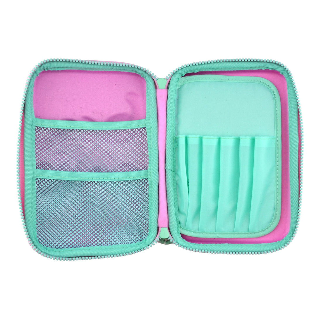 Estuche 3D Magic Plumier Multicompartimento con Cuerpo Rígido en EVA con Relieve. Modelo Flamingo