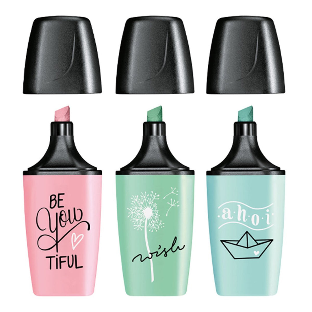 STABILO BOSS Mini - Estuche con 3 Marcadores Fluorescentes Edición Pastel Love