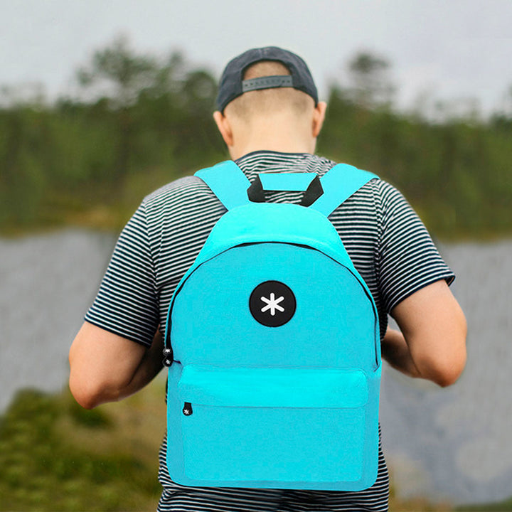 ANTARTIK - Mochila Escolar con Asas Acolchadas y Bolsillo Exterior. Azul Hielo