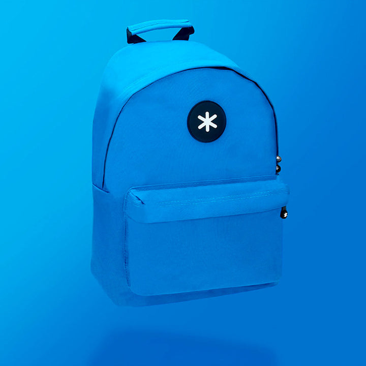 ANTARTIK - Conjunto Escolar con Mochila y Estuche Triple 2 Cremalleras. Azul