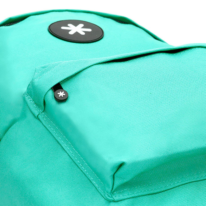 ANTARTIK - Conjunto Escolar con Mochila y Estuche Triple 2 Cremalleras. Menta