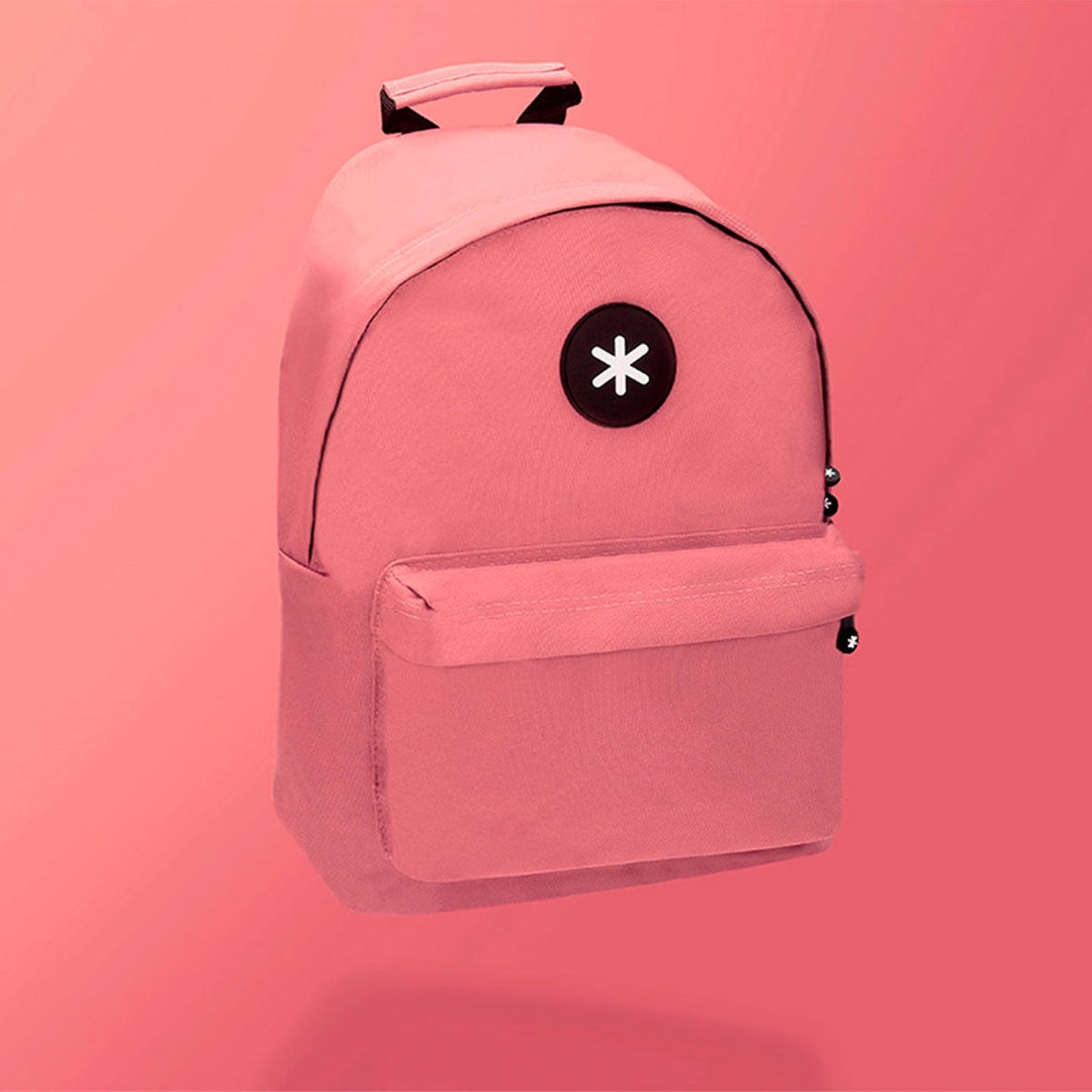 ANTARTIK - Mochila Escolar con Asas Acolchadas y Bolsillo Exterior. Coral