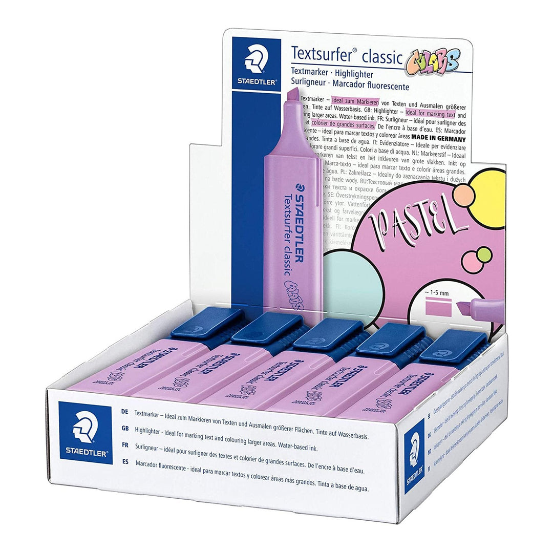 STAEDTLER 364 C-620 - Marcador Fluorescente Recargable Textsurfer Classic 364 Pastel. Lavanda