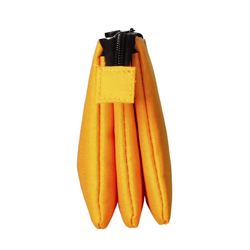 Antartik - Estuche Escolar Triple Portatodo de Alta Capacidad con 2 Cremalleras, Mostaza