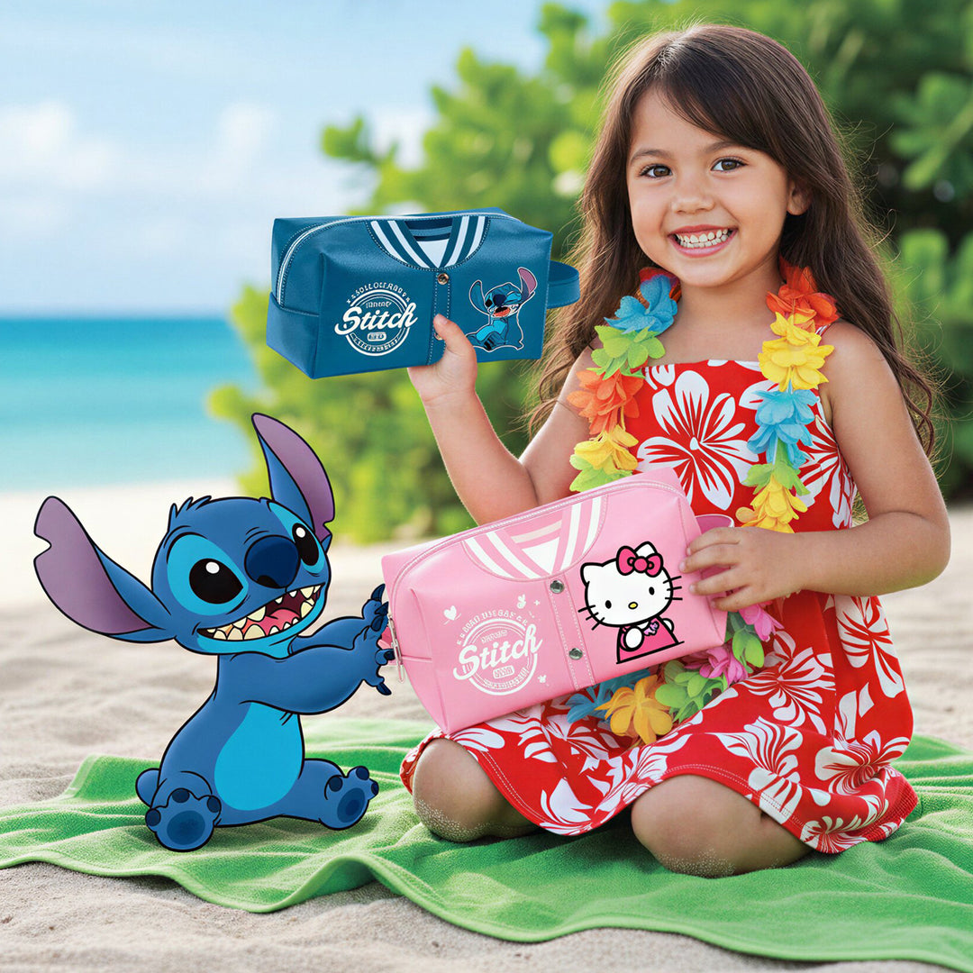 KARACTERMANIA - Neceser de Viaje y Mochila Brick Plus Hello Kitty Varsity. Rosa